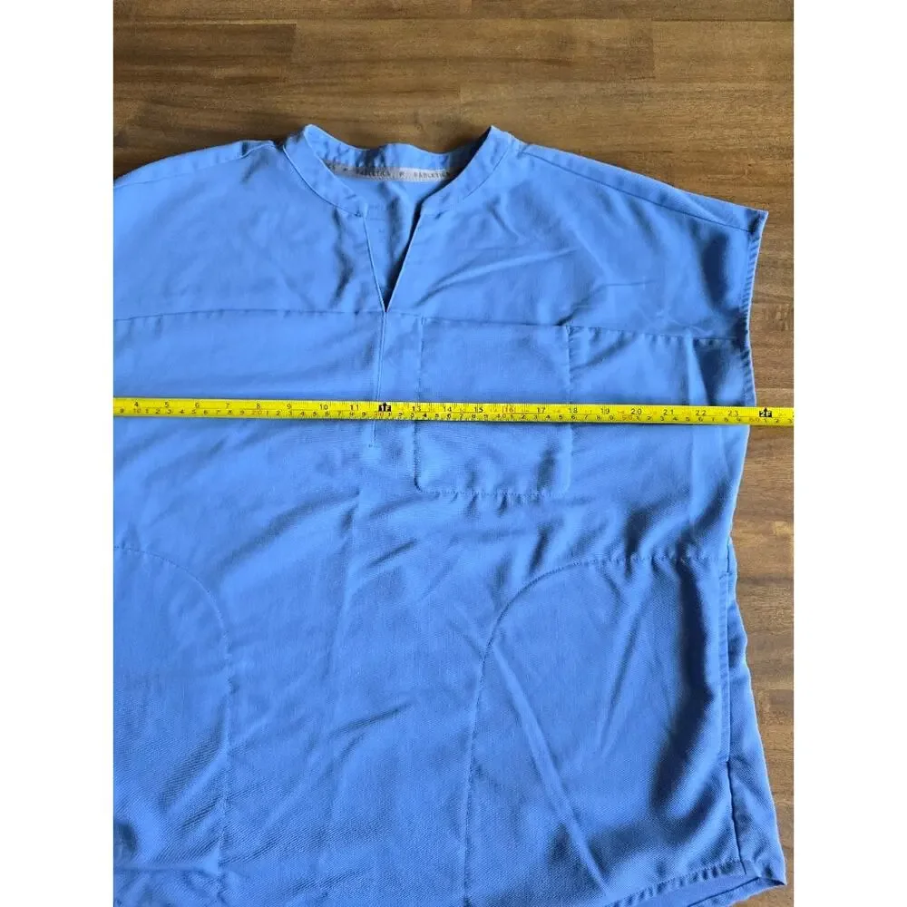 Fabletics Women's Scrub Top Medium Ceil Blue